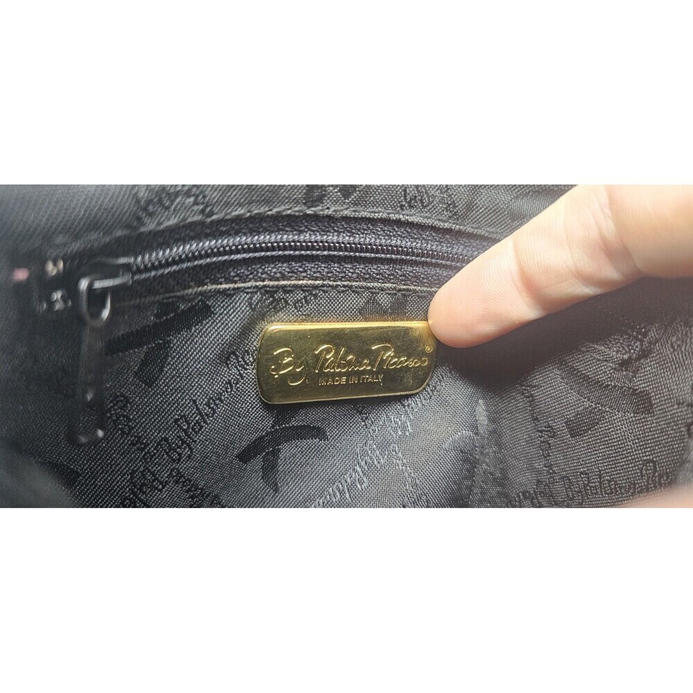Paloma Picasso Vintage Black Soft Italian Leather Shoulder Crossbody Bag - Picture 7 of 13
